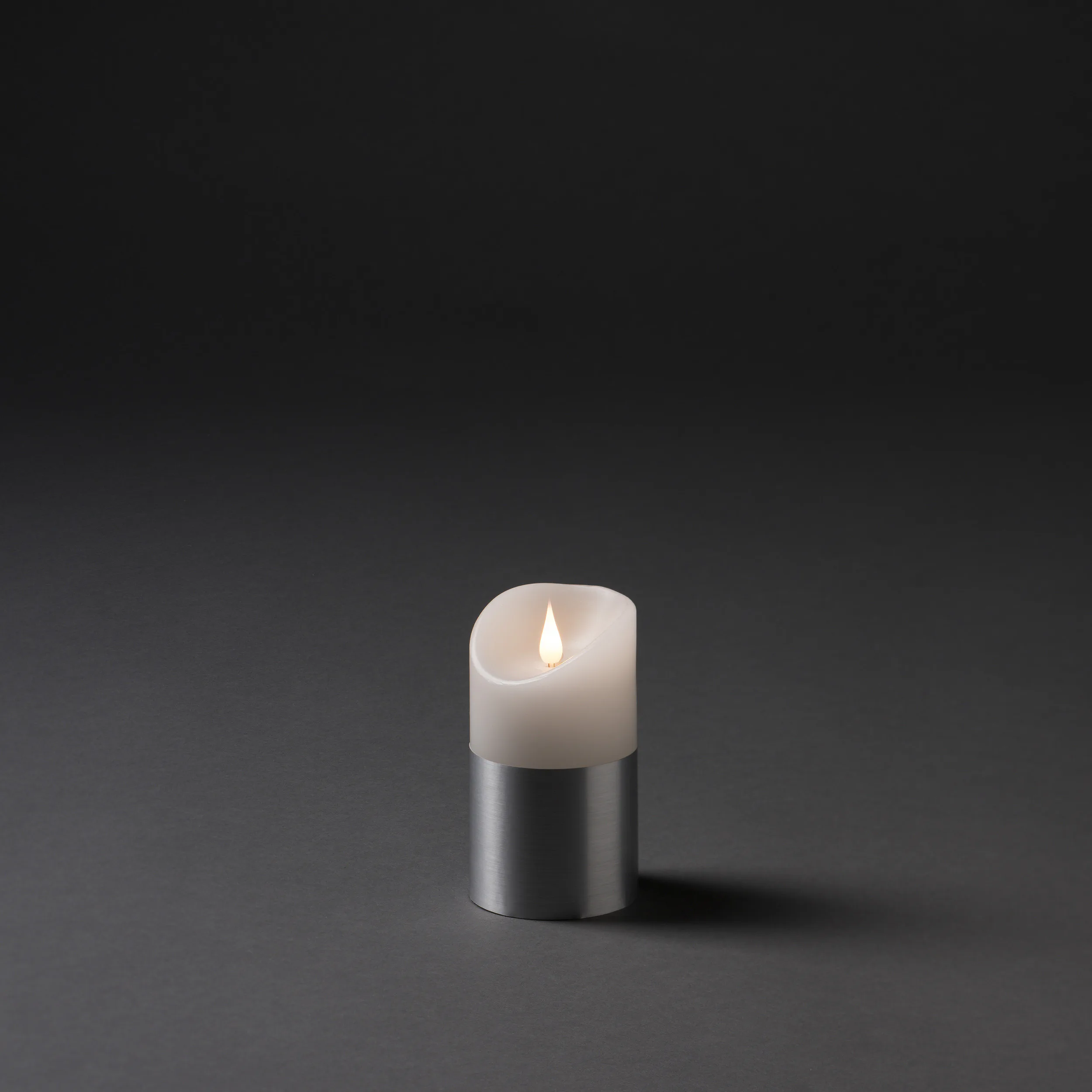 Vaxljus med silverfolie 13,5cm Silverfolie