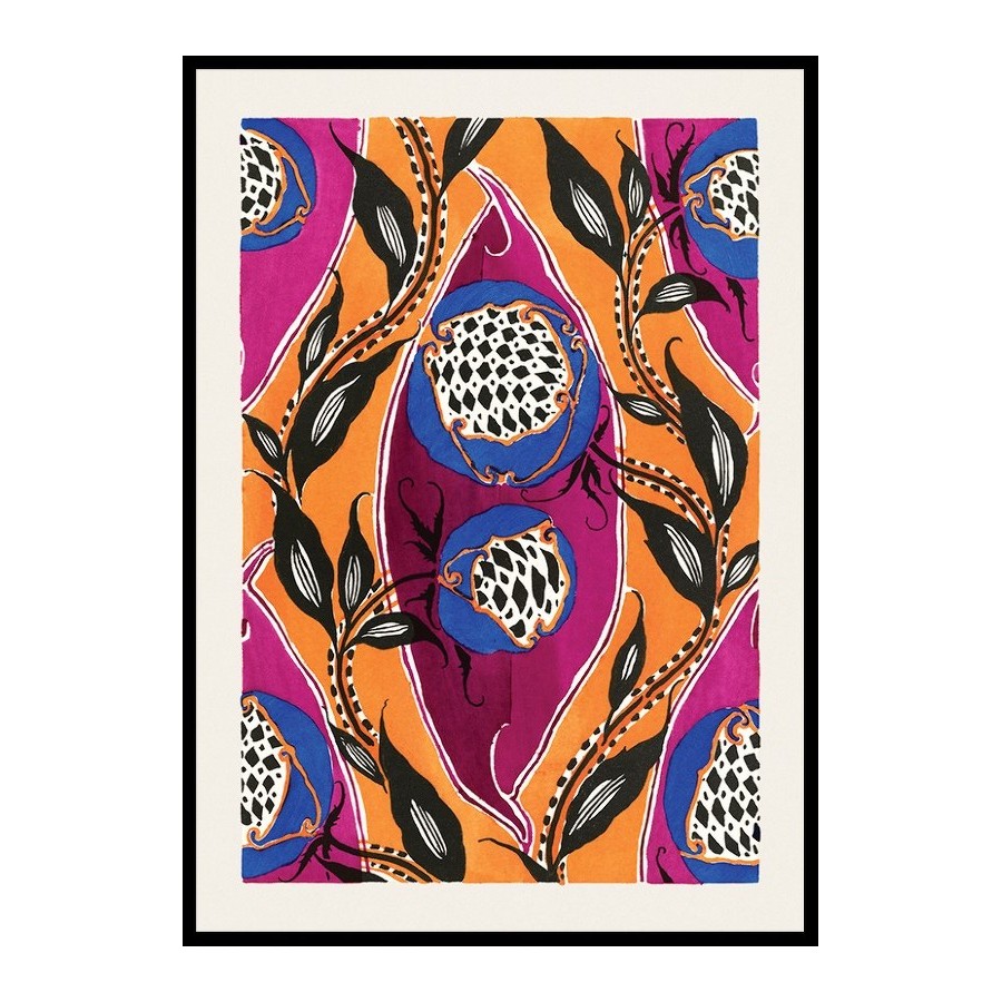 Poster Gallerix Pochoir Pattern by E. A. Seguy