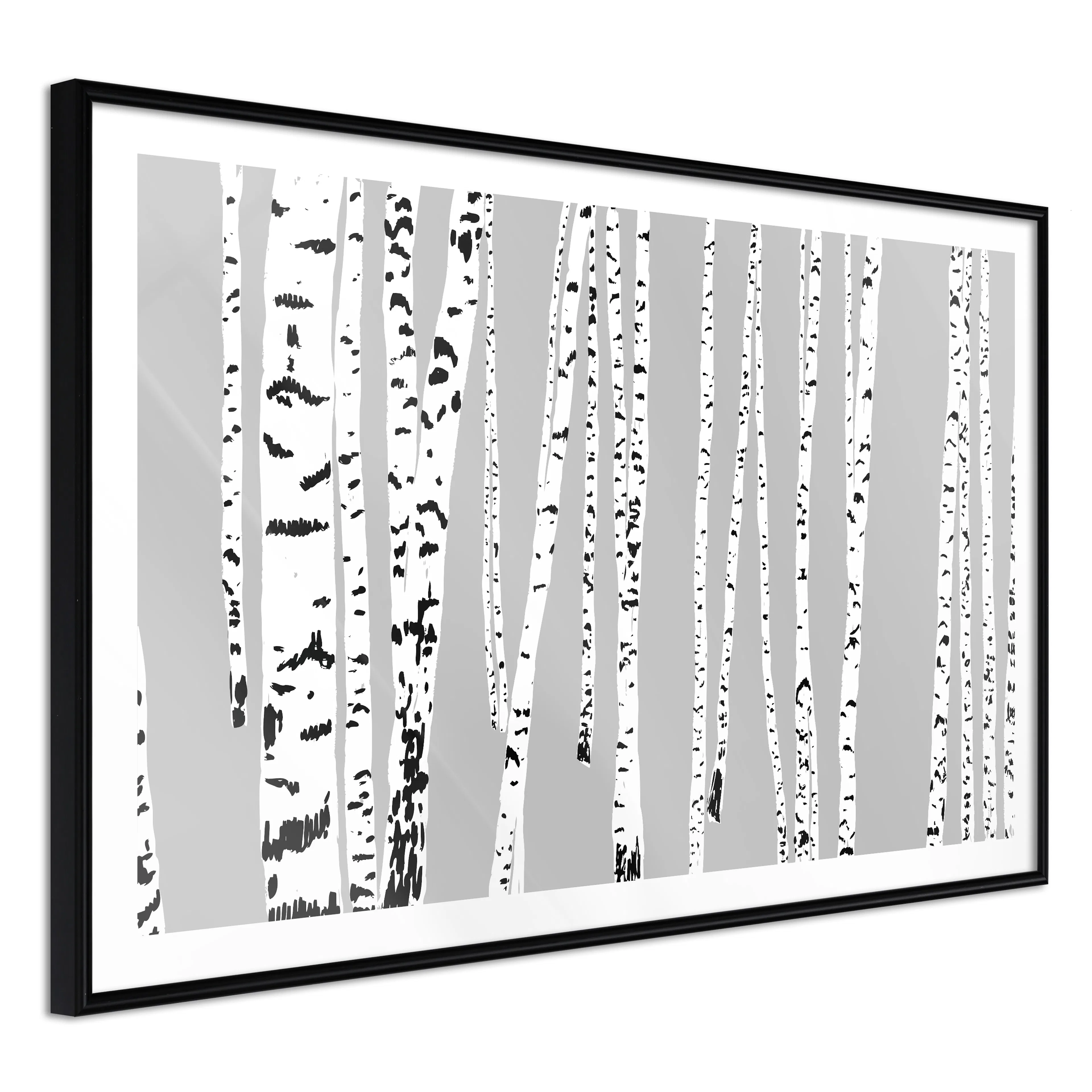 Affisch - Birch [Poster] 30x20 Svart ram, 30x20 cm