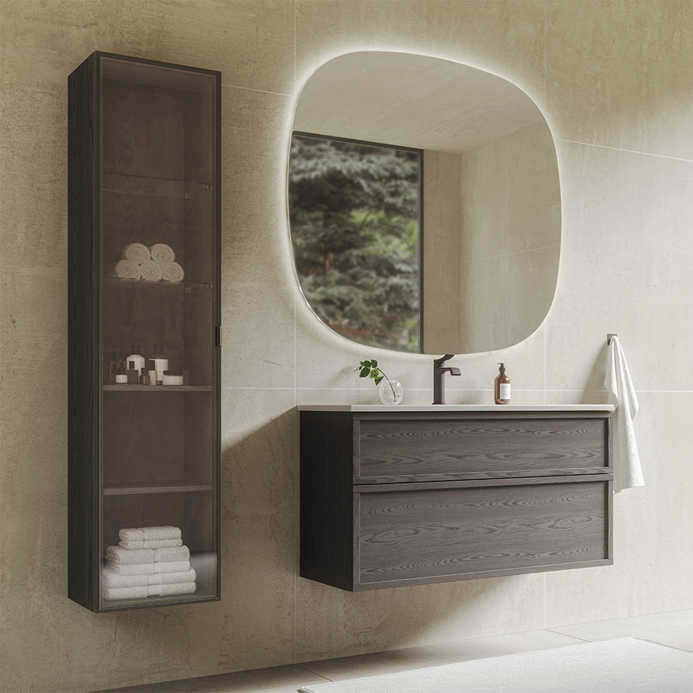Spegel Norra 110x110 med LED-belysning 1100