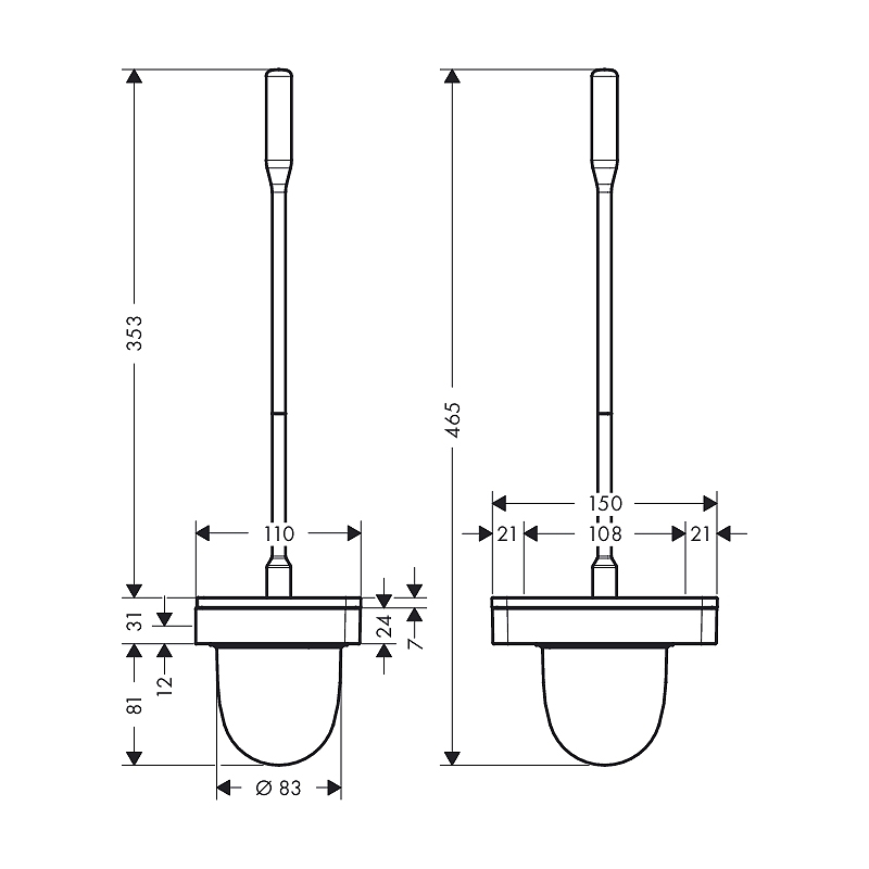 Toalettborste Axor Universal Accessories