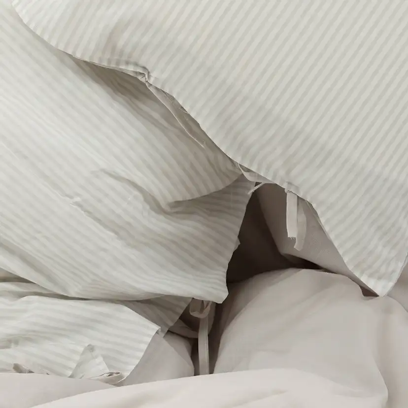 Jenna Bed Set Linen Cotton Light Grey 150x200 cm Färg: Ljusgrå, Mått: 150x200 cm