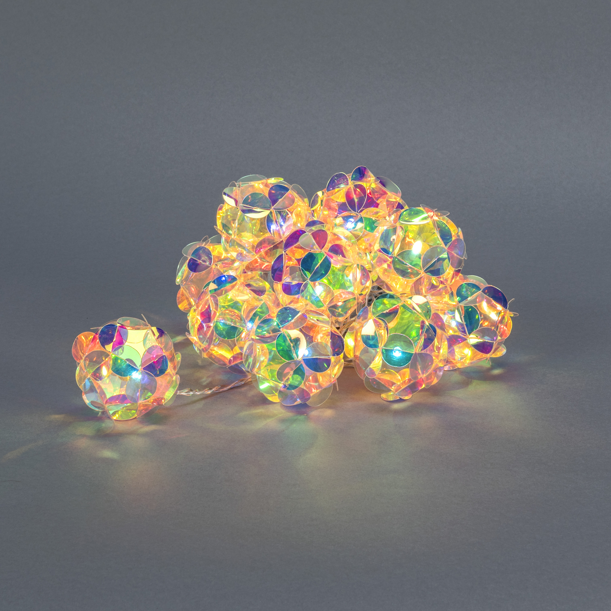 Batteridriven Ljusslinga Gnosjö Konstsmide 10 LED Diamanter m. Timer