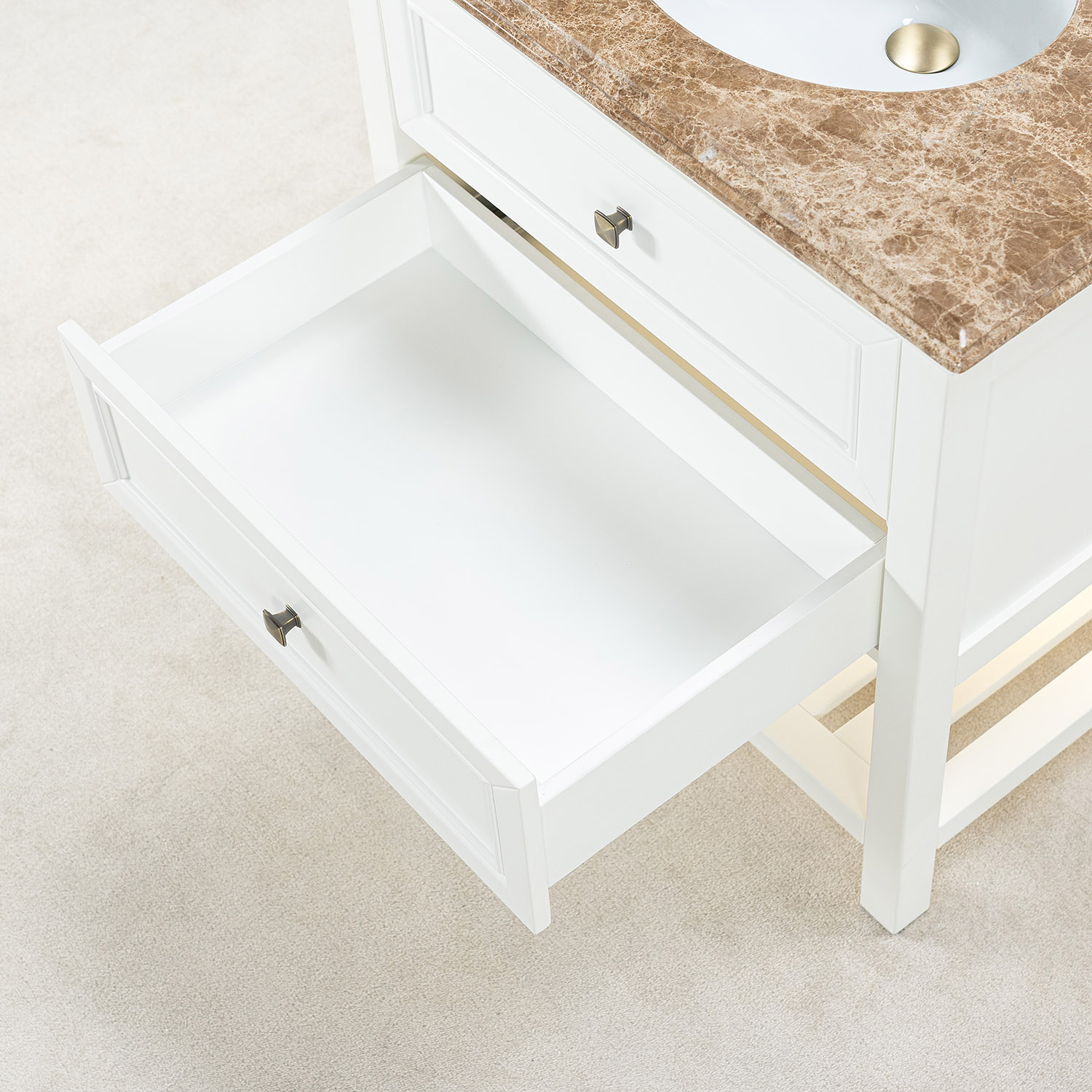 Tvättställsskåp Vesani Utah Beige Marmor
