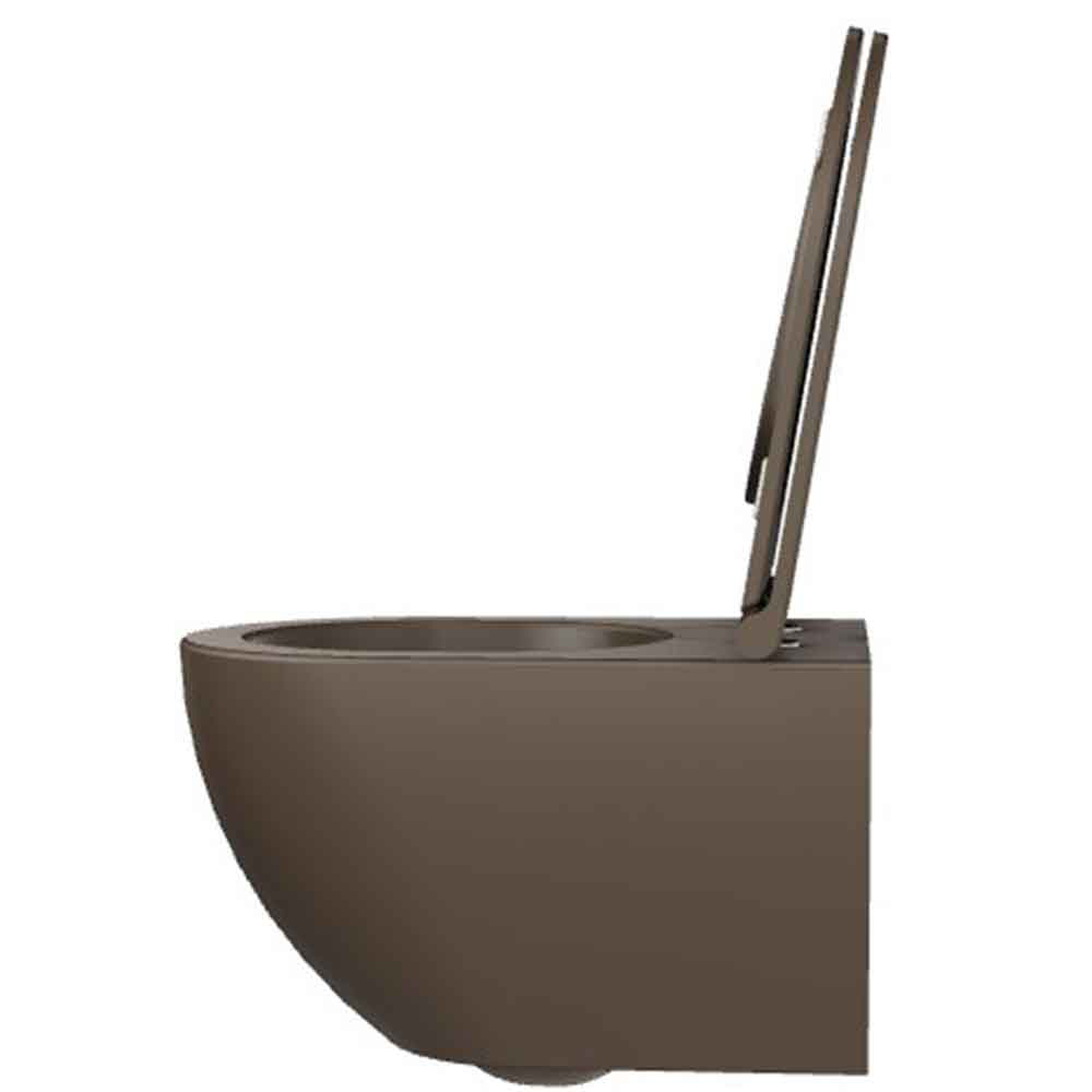 Comoda Vägghängd Toalettstol, Cocoa