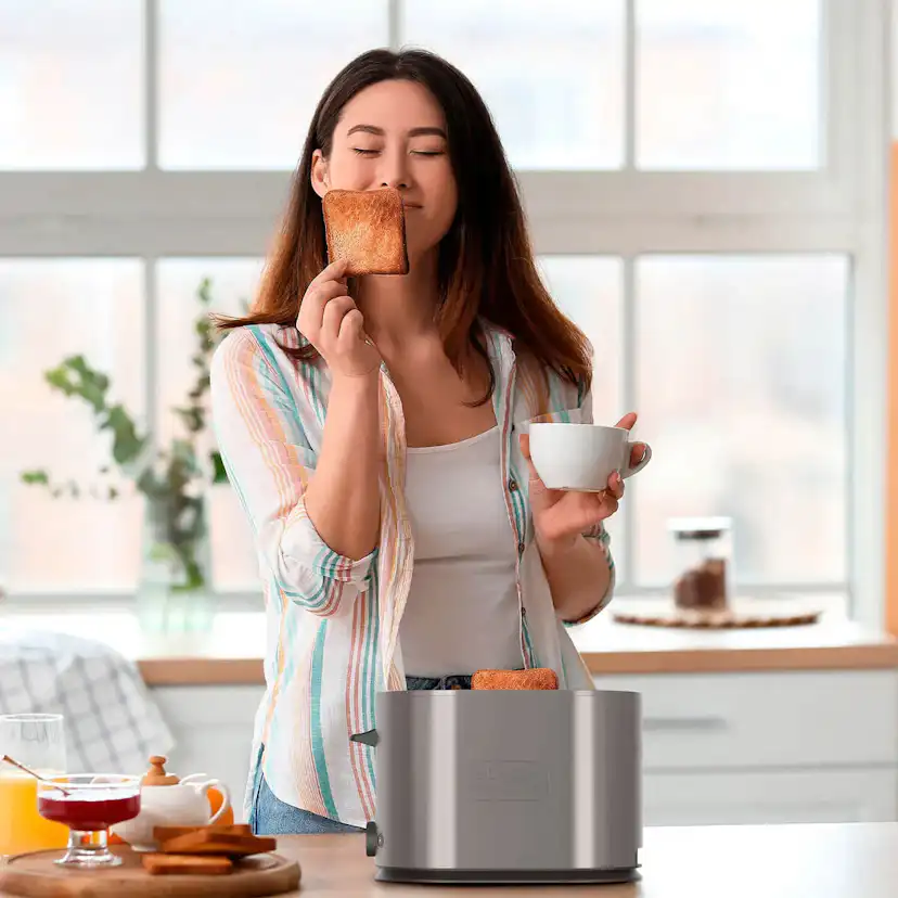 Brödrost BLACK+DECKER Inox 2-Slots 900W Rostfritt Stål