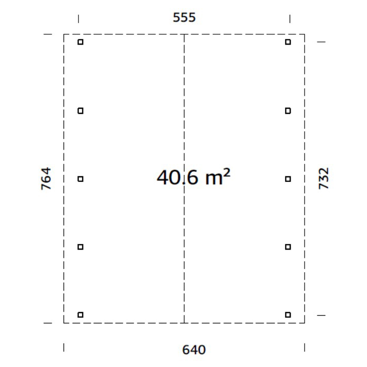 Carport Palmako Robert 40,6 m2