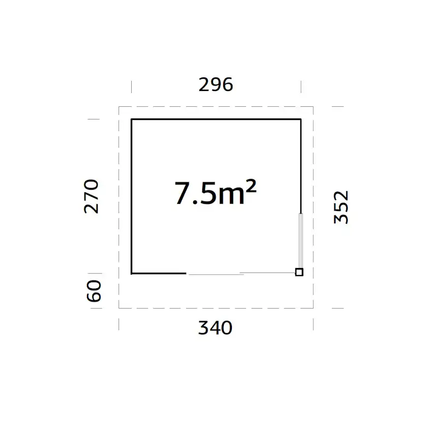 Stuga Palmako Andrea 8,0 m2 Plus
