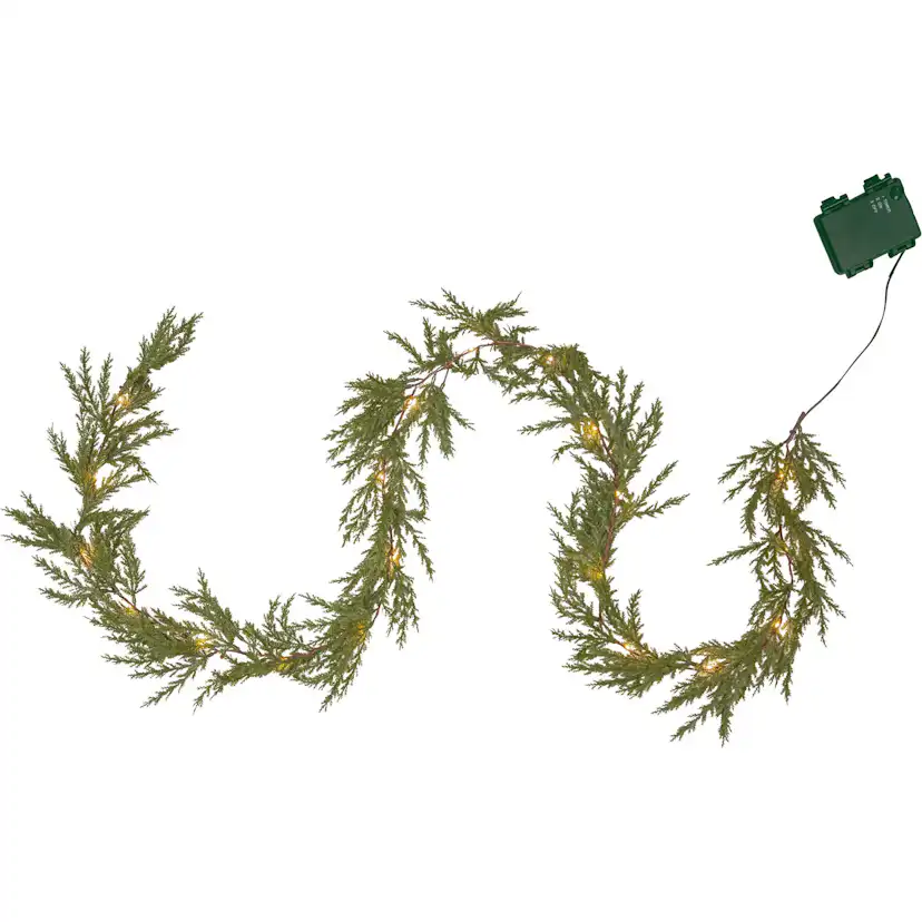 Girlang Star Trading Thuja 180 cm 20 LED Ljus Grangirlang, Batteridriven