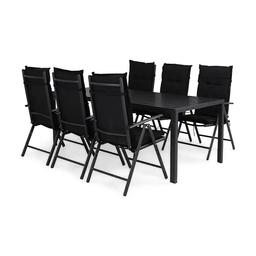 Matgrupp Comfort Garden Tunis 205 med 6 Positionsstolar Maggie