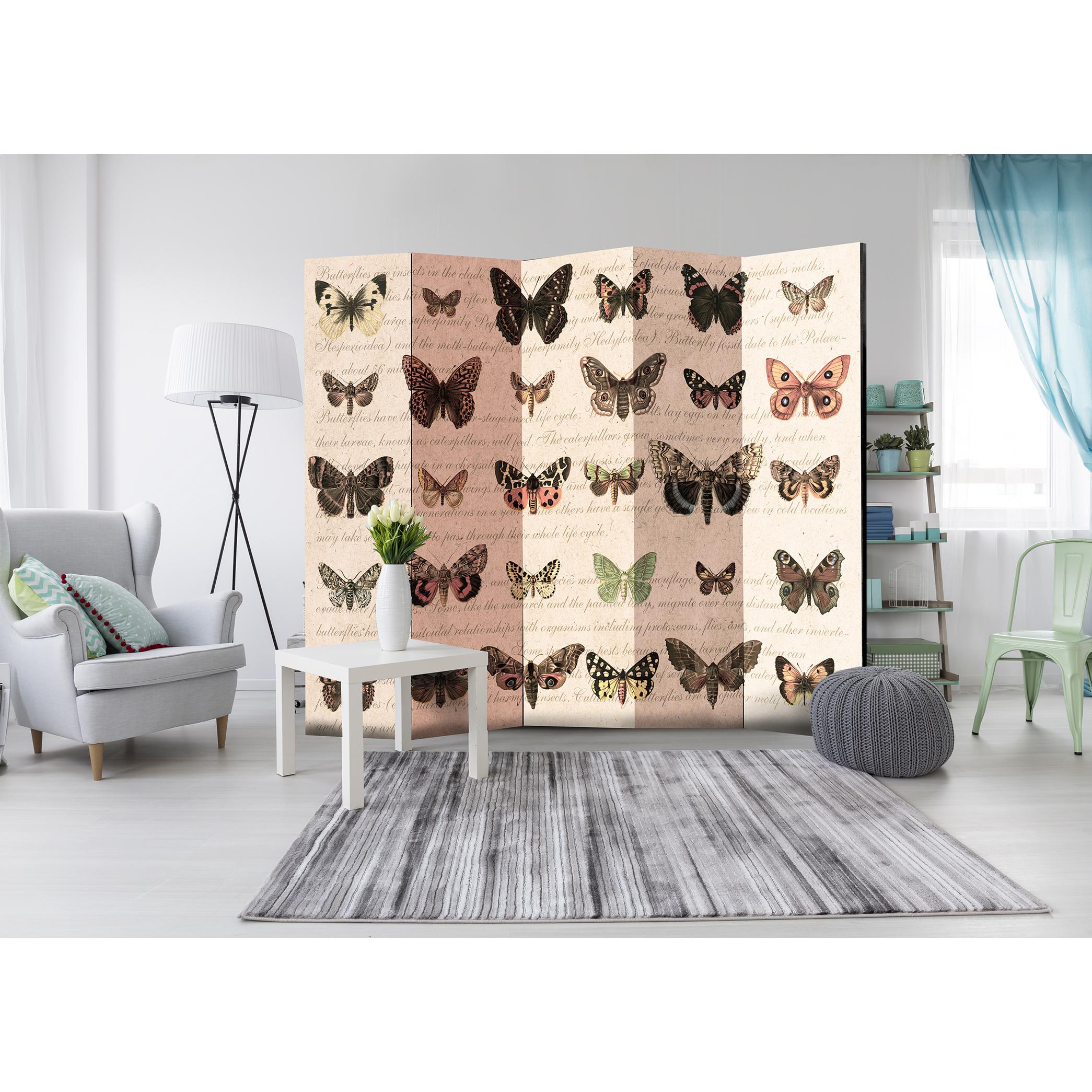 Rumsavdelare Skärmvägg Arkiio Retro Style: Butterflies II 225x172 cm