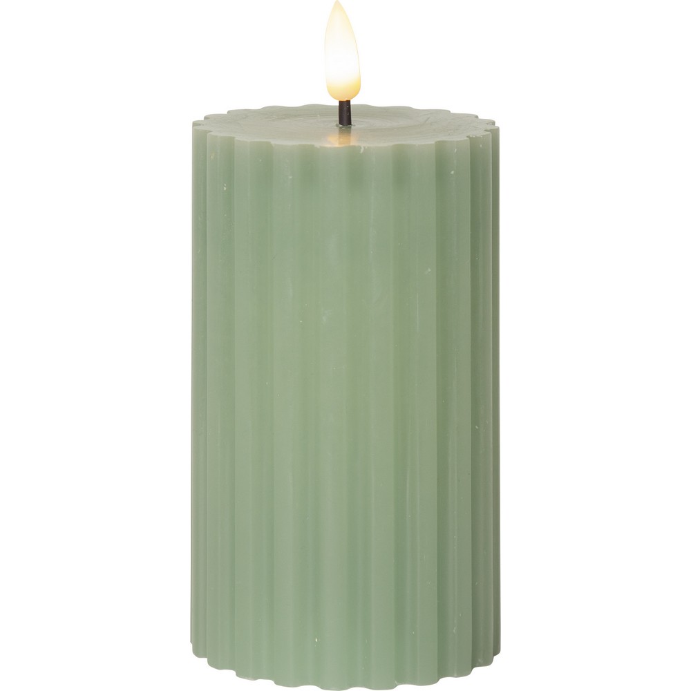 LEDBlockljus Flamme Stripe Grön