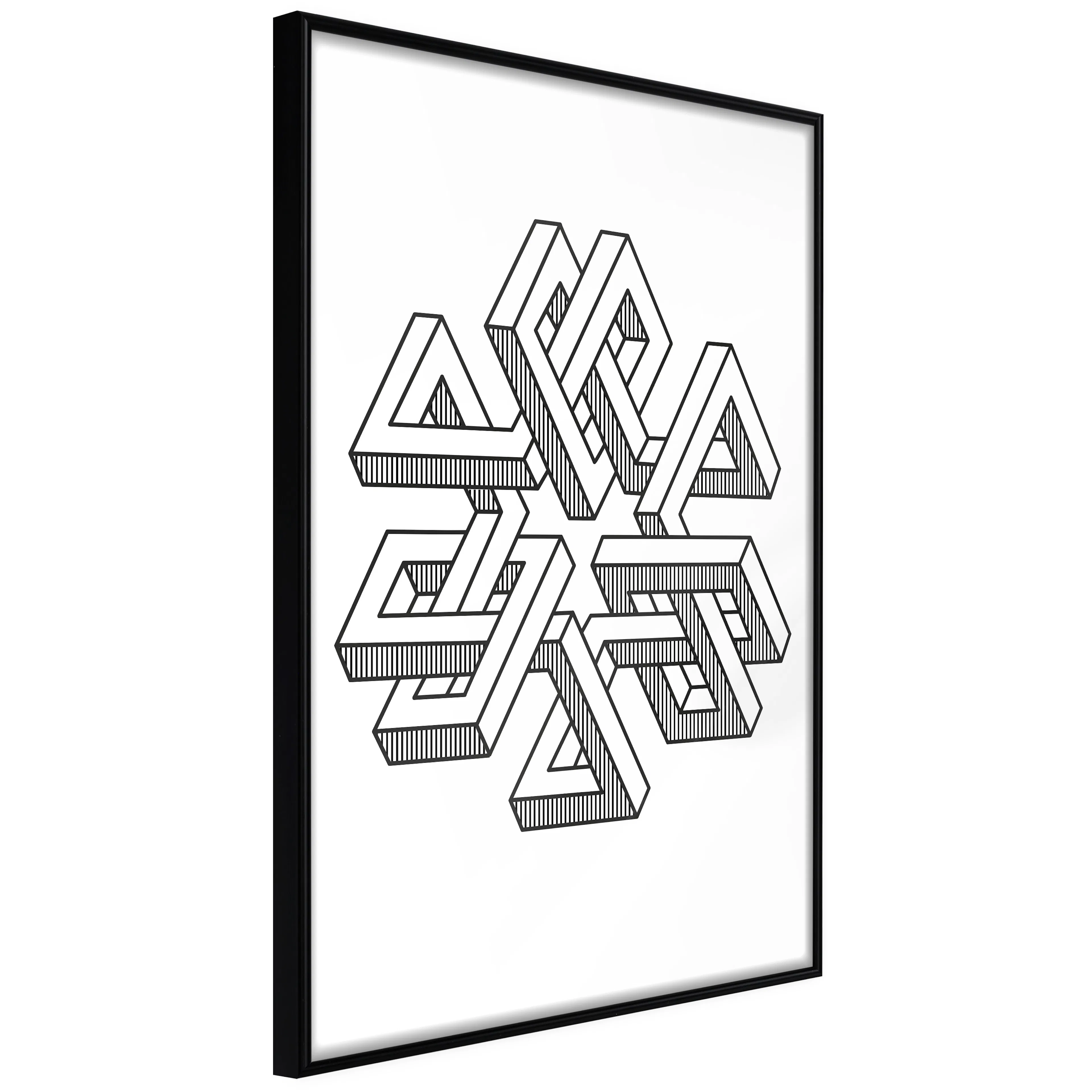 Affisch - Geometric Clover [Poster] 20x30 Svart ram, 20x30 cm