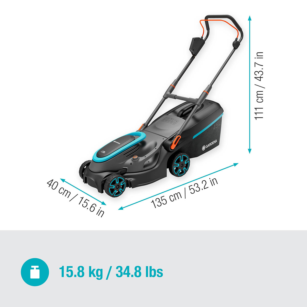 Batterigräsklippare Gardena PowerMax 37/36V P4A med Batteri och Laddare
