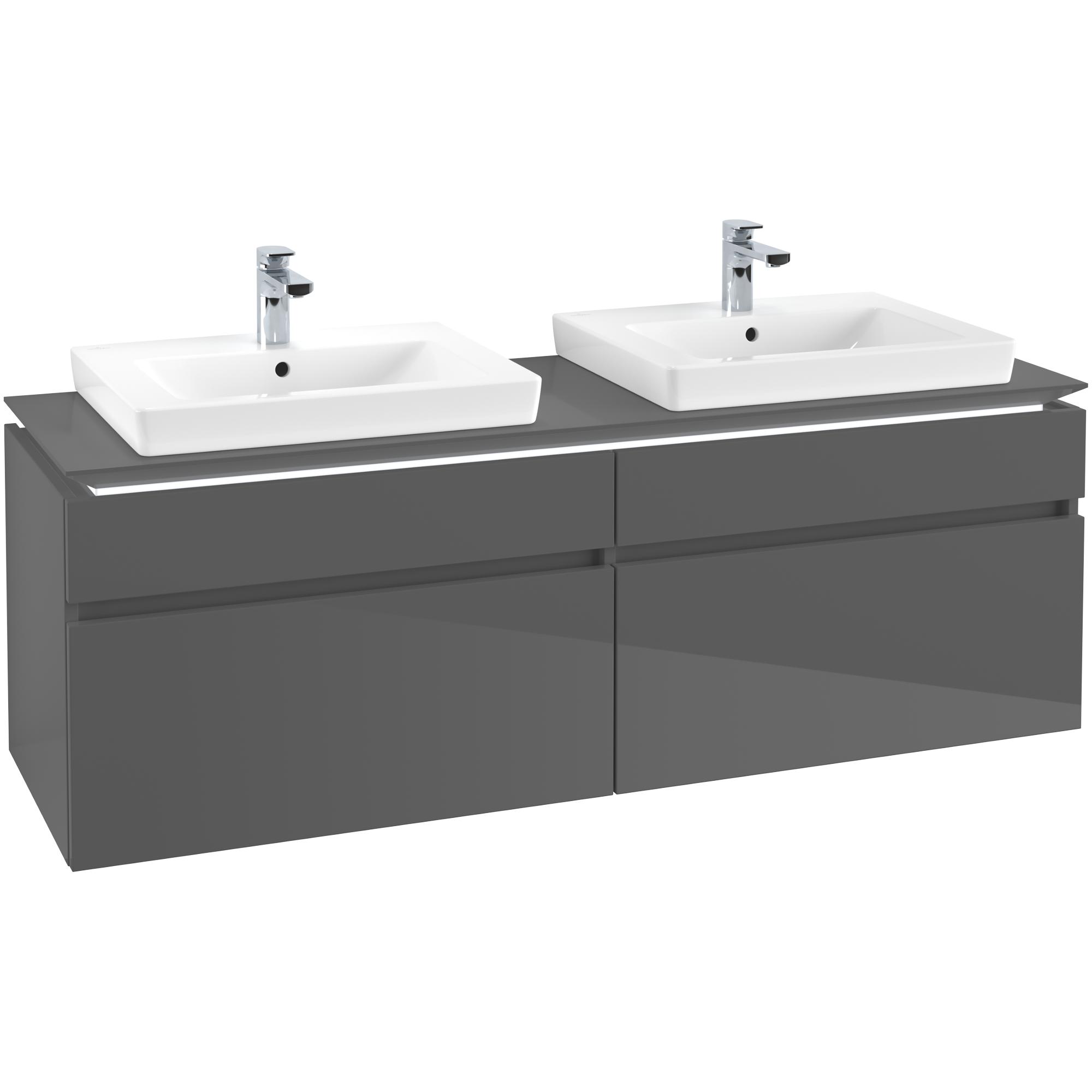 Tvättställsskåp Villeroy & Boch Legato 1600 med 4 Lådor för Två Tvättställ från Finion & Subway