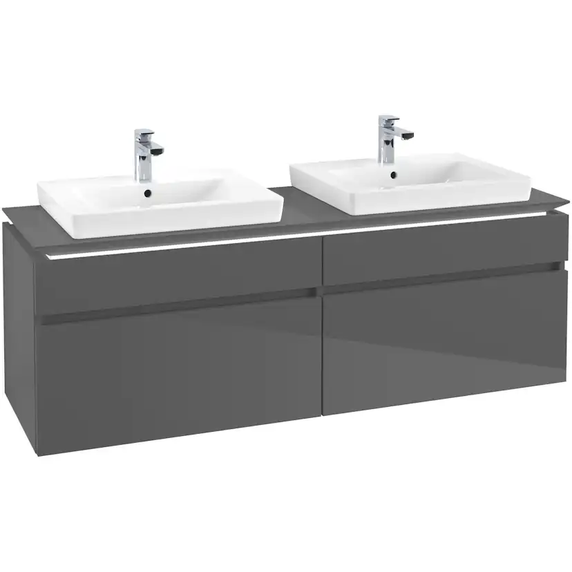 Tvättställsskåp Villeroy & Boch Legato 1600 med 4 Lådor för Två Tvättställ från Finion & Subway