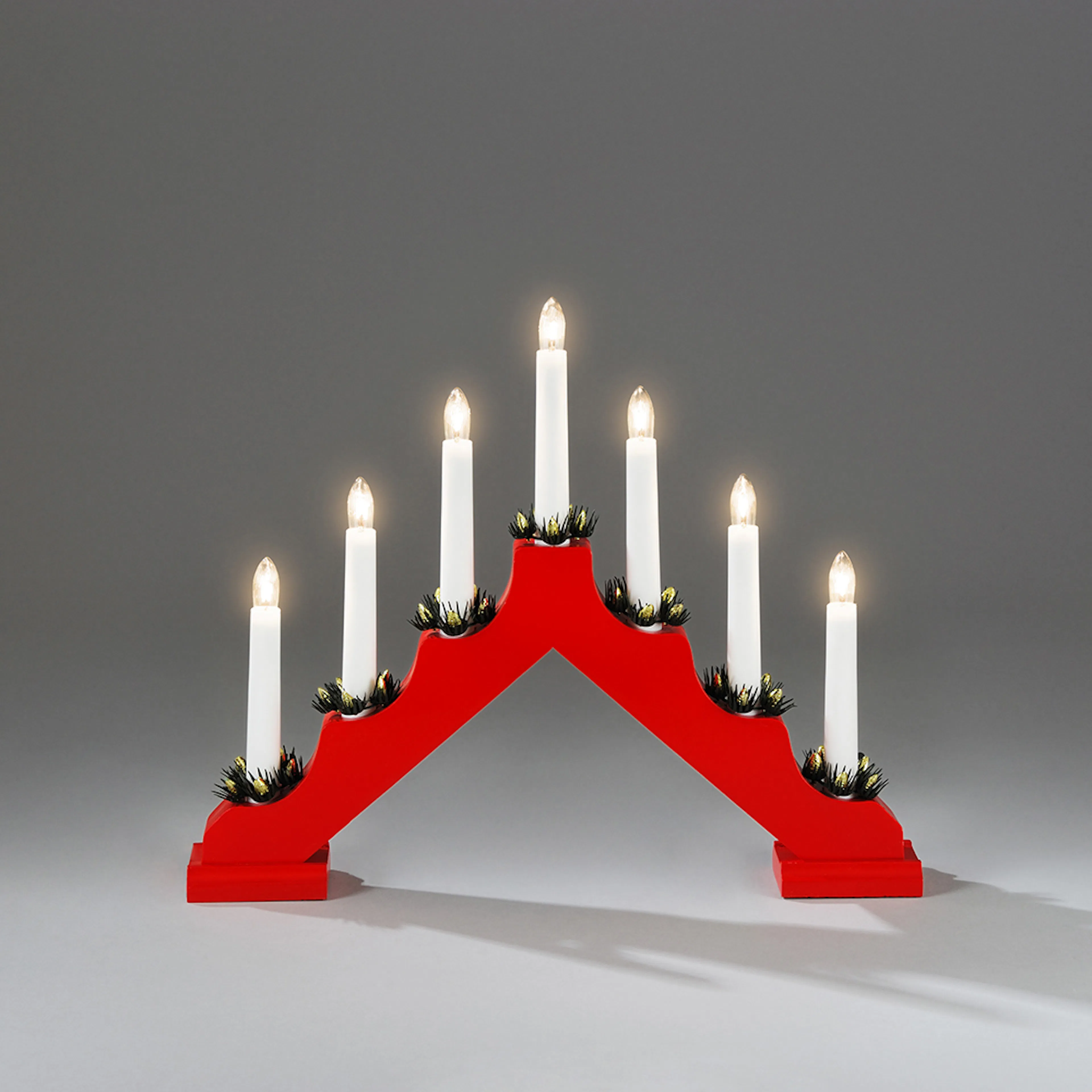 Adventsljusstake Gnosjö Konstsmide 7L med Manschetter H30