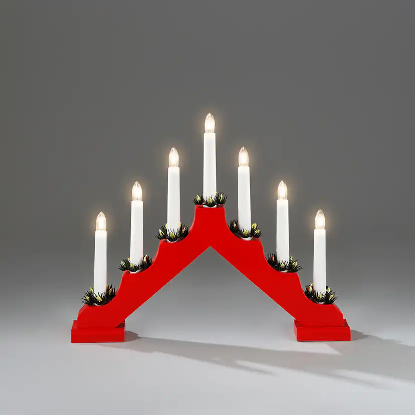 Adventsljusstake Gnosjö Konstsmide 7L med Manschetter H30