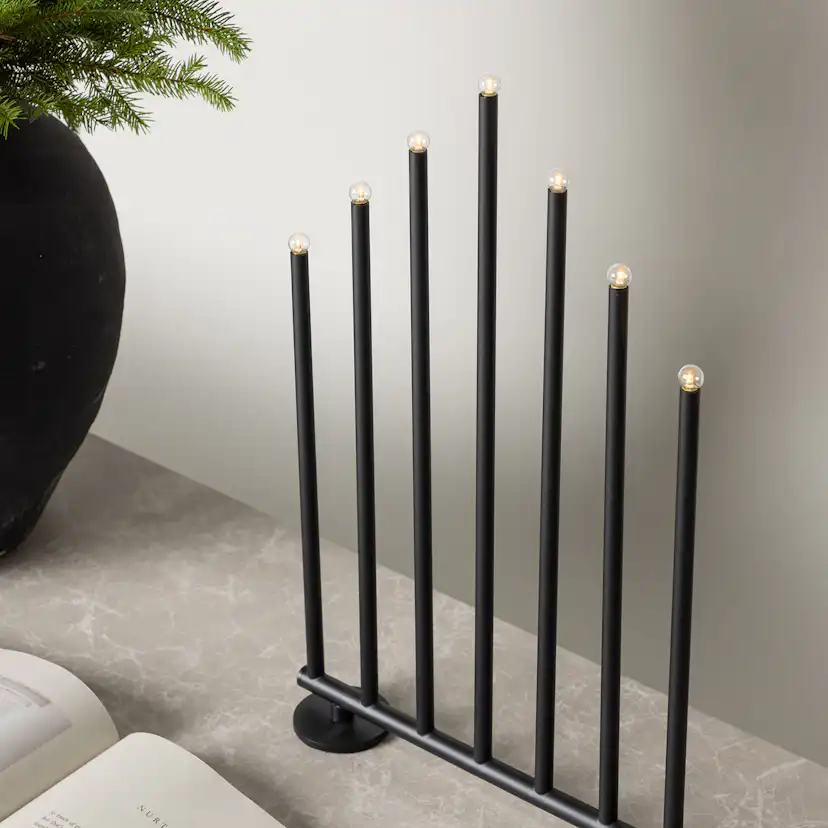 Björnfjället Candlestick 50cm - Matt Black Dimmer / Svart, 50 cm