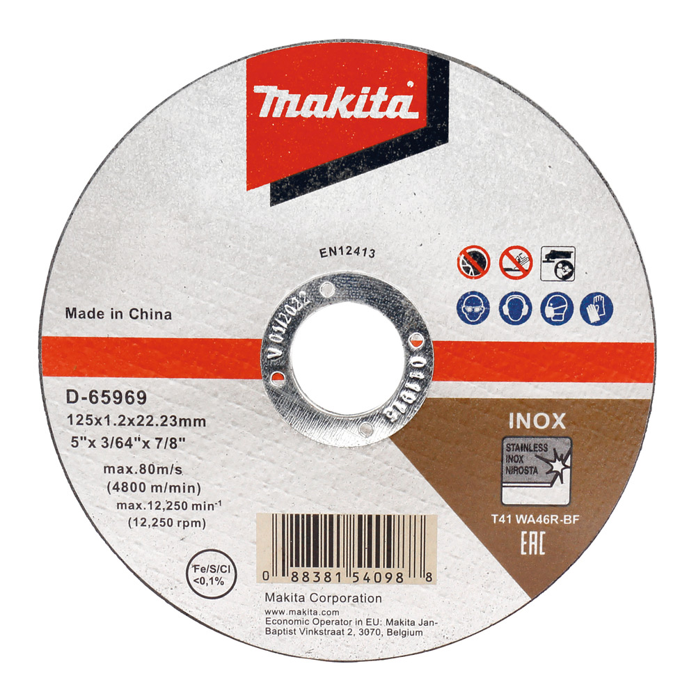 Kapskiva Makita D-65969-12 125 mm 12-pack