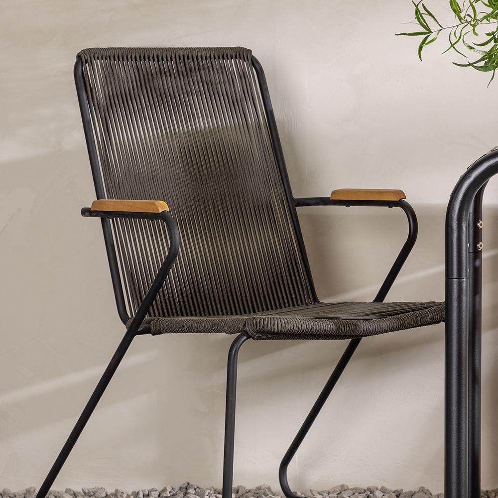 Cafégrupp Venture Home Borneo Bord med 2 Bois Trädgårdsstolar Utomhus