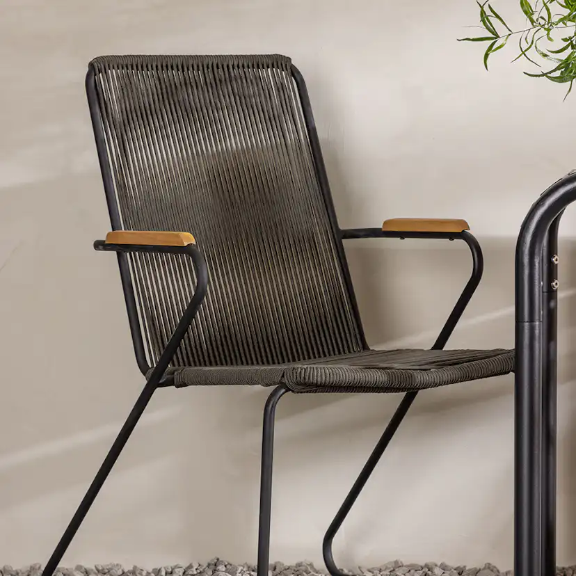 Cafégrupp Venture Home Borneo Bord med 2 Bois Trädgårdsstolar Utomhus