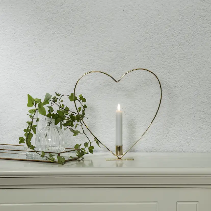 Inomhusdekoration Star Trading Flamme Heart Fristående