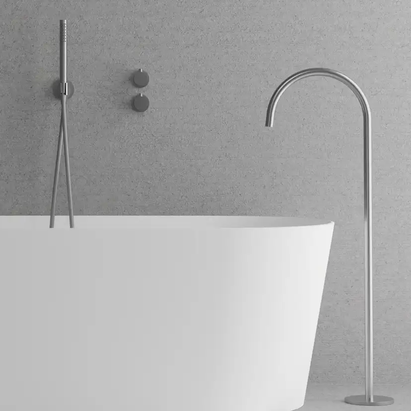 Badkarsblandare Scandtap Steel Harmonized Bliss 4 med Handdusch för Inbyggnad