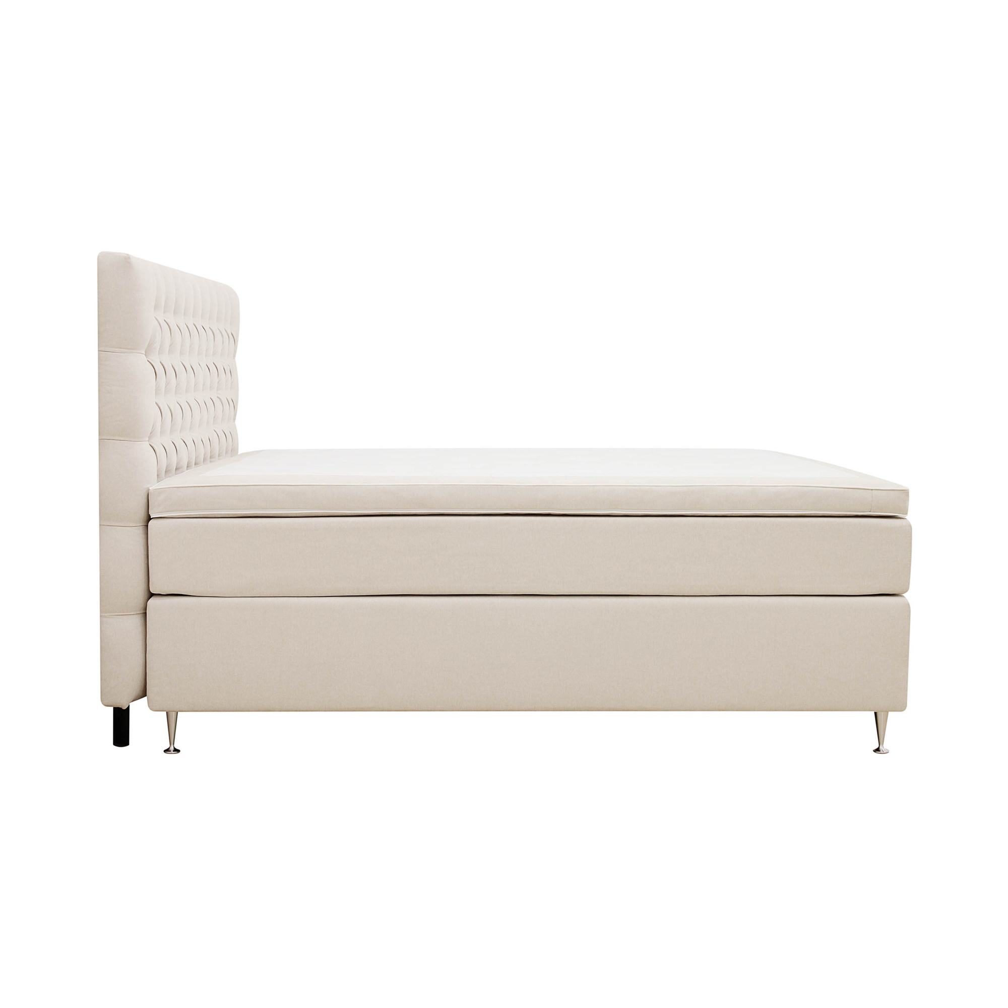 Hilton Lyx Komplett Sängpaket 180x200 cm Kontinentalsäng med Ljusbeige