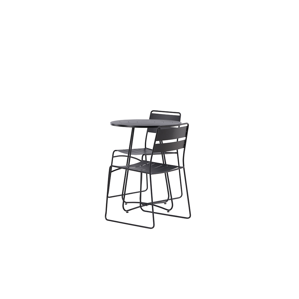 Bacong Cafetable Stål - Black / Round ø60** +Lina Dining Cha Svart