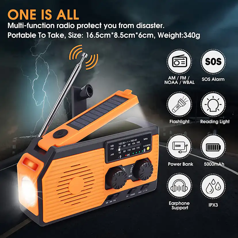 Vevradio Briv FM/AM Med Powerbank