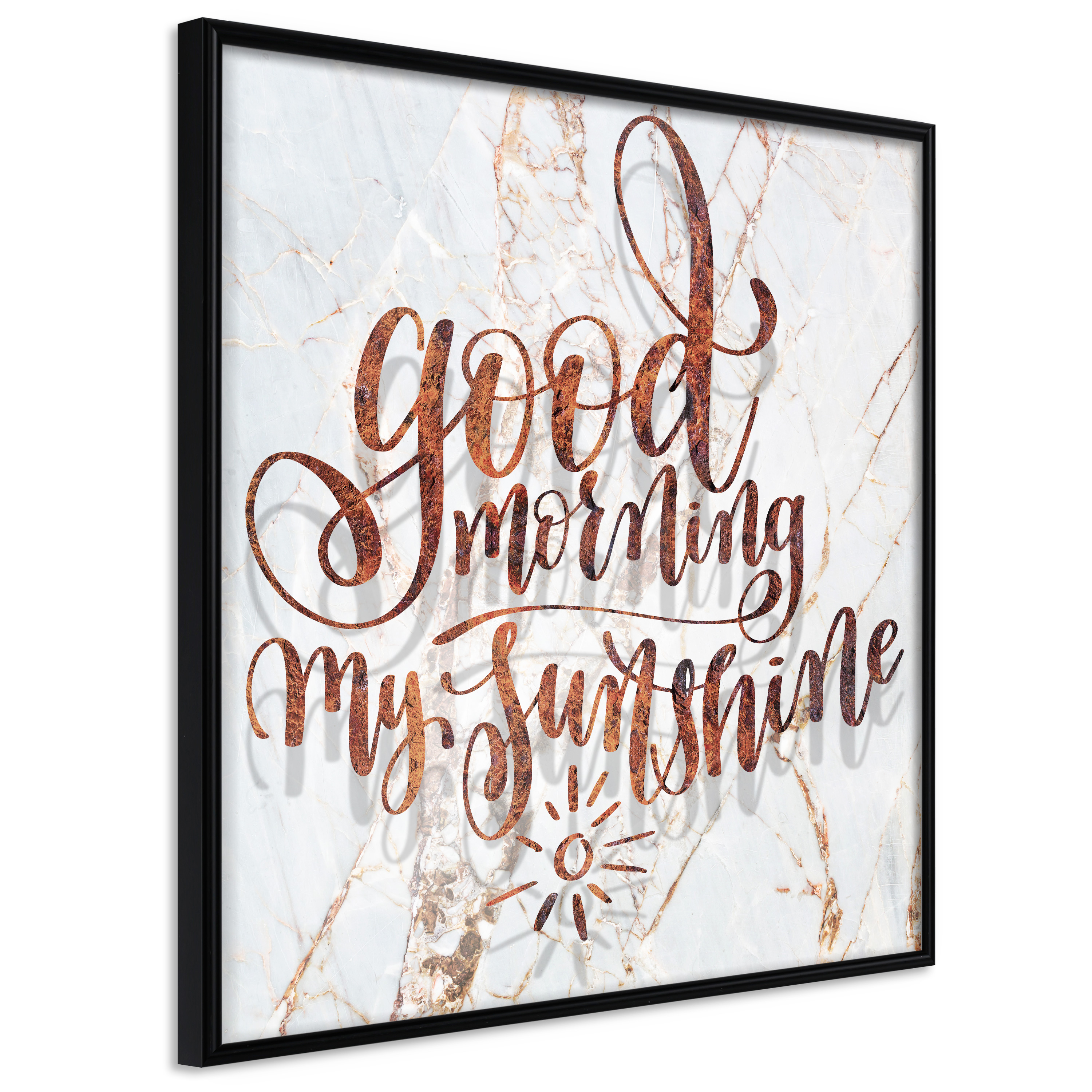 Affisch - Good Morning My Sunshine (Square) [Poster] 30x30 Svart ram, 30x30 cm