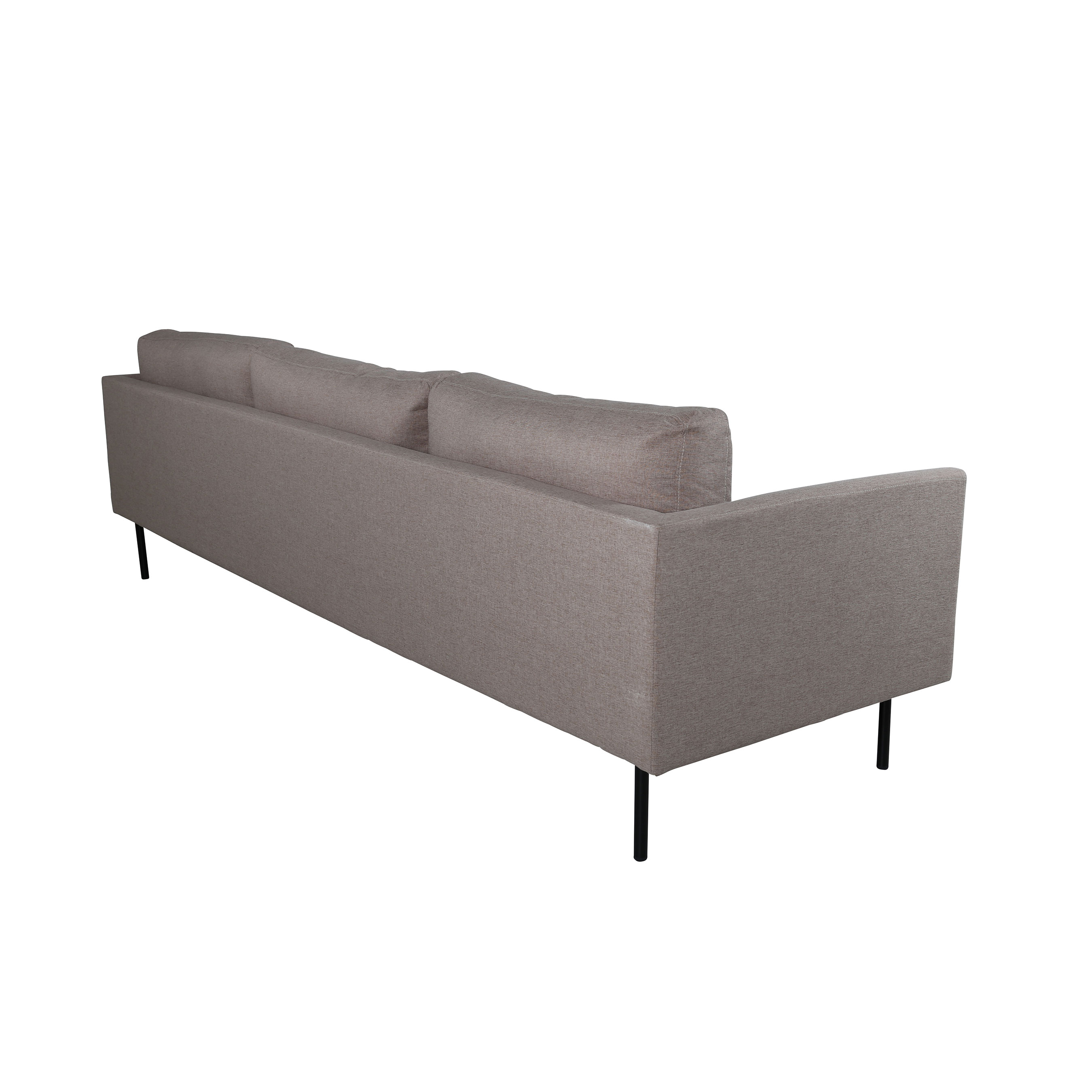 Zoom 3-seat Sofa - Black / Brown Fabric Brun