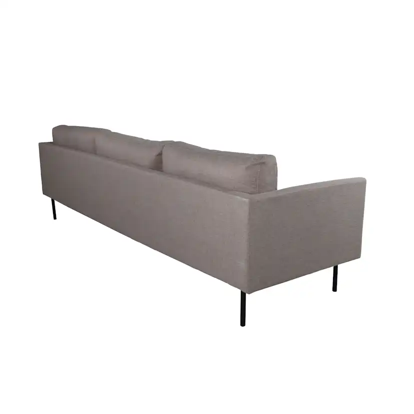 Zoom 3-seat Sofa - Black / Brown Fabric Brun
