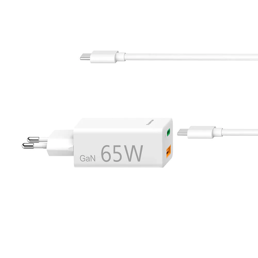 Laddare Hama USB-C Universal USB-C/A PD GaN 5-20V/65W