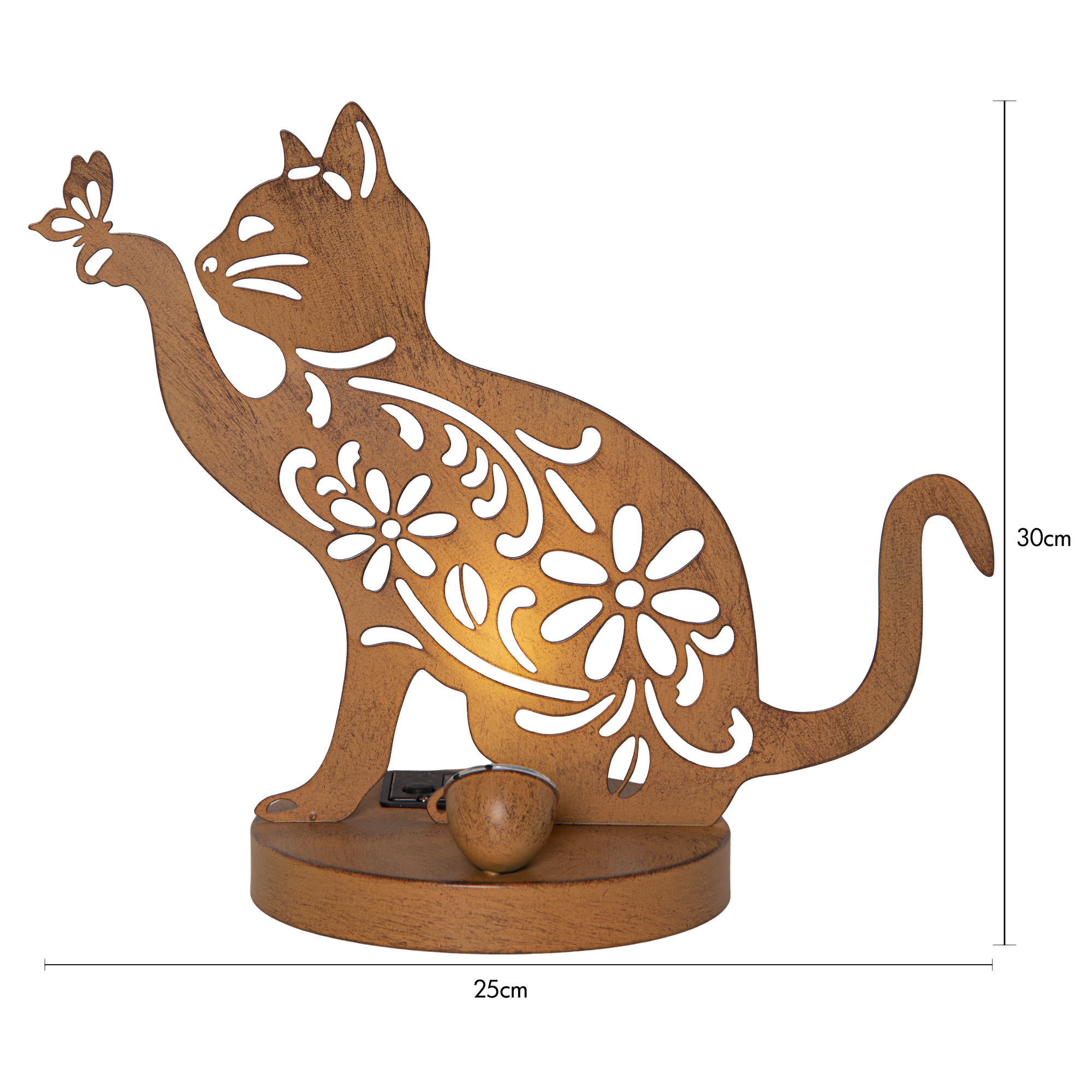 Solcellsdekoration Star Trading Oxicat Rost 25 cm