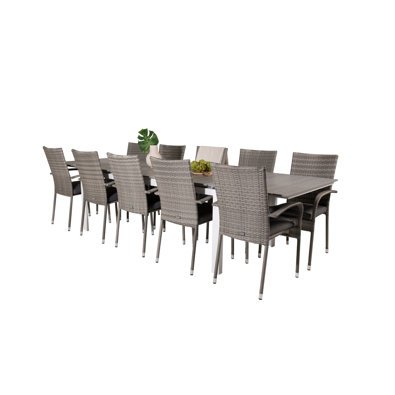 Matgrupp Venture Home Lova 224/324 med 10 Asta Karmstolar