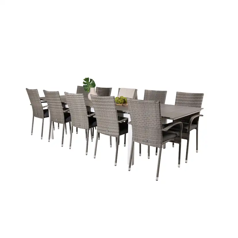 Matgrupp Venture Home Lova 224/324 med 10 Asta Karmstolar