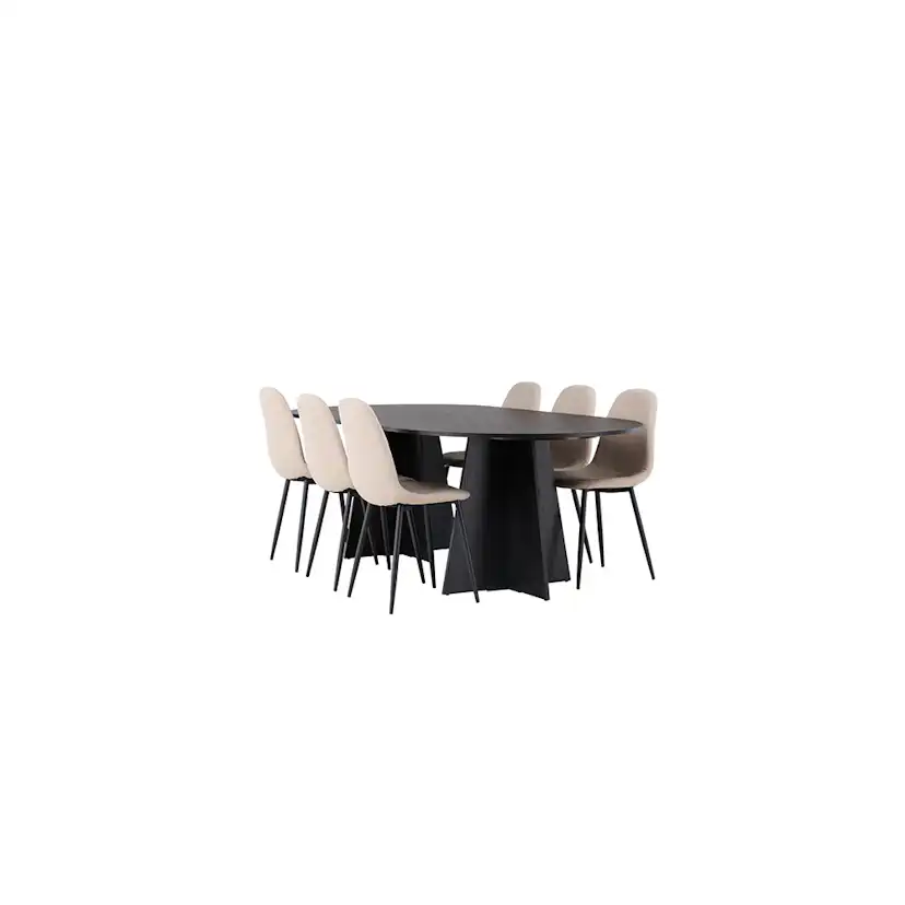 Matgrupp Venture Home Bootcut med 6 st Polar stolar Beige