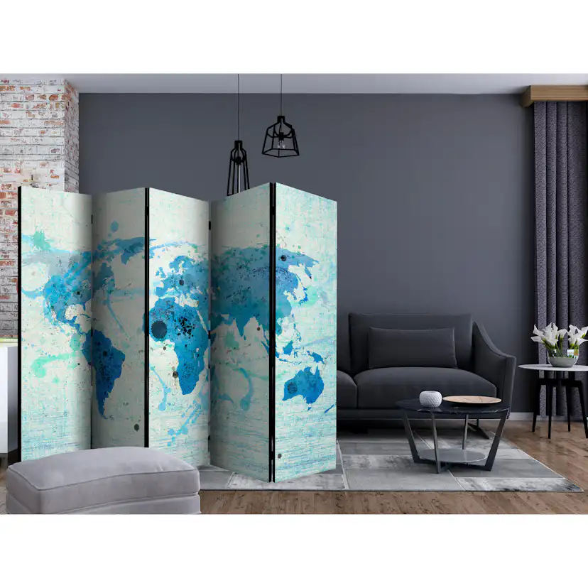 Rumsavdelare Skärmvägg Arkiio Cruising and Sailing The World Map II 225x172 cm