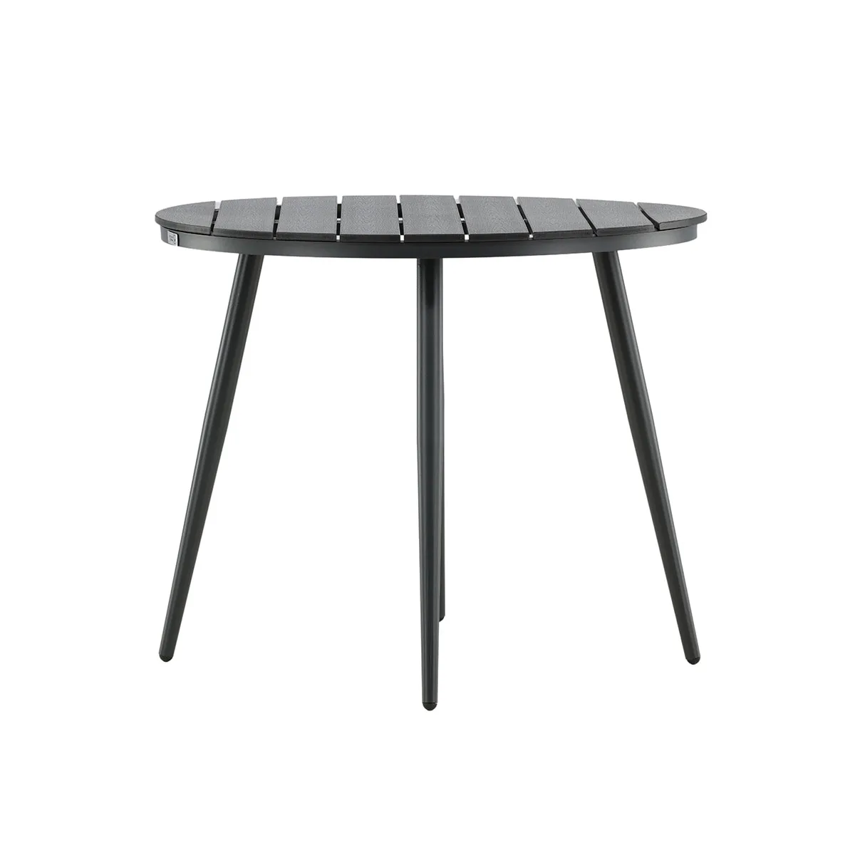 Break - Dining Table Round- Black / Black - Alu / Aintwood - Svart