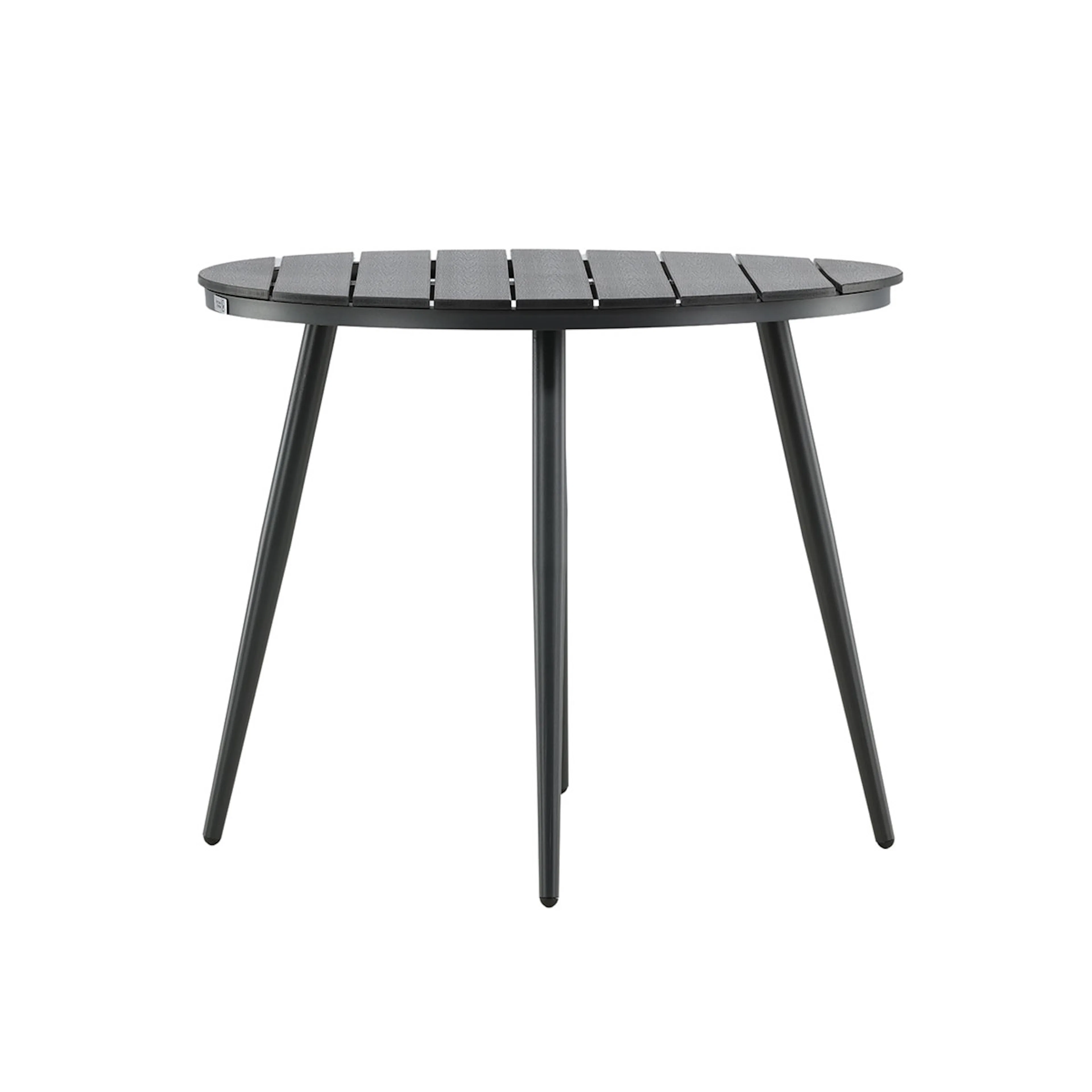 Break - Dining Table Round- Black / Black - Alu / Aintwood - Svart