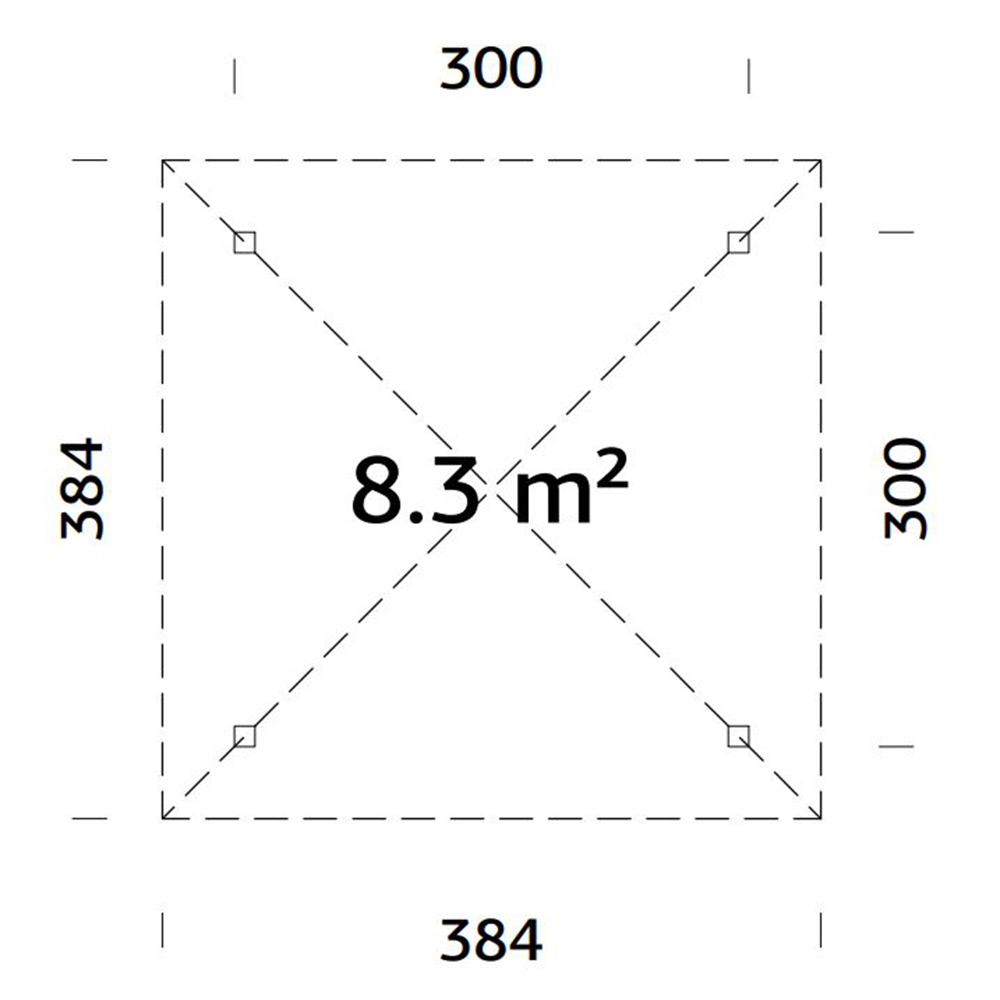 Stuga Palmako Bianca 8,3 m2