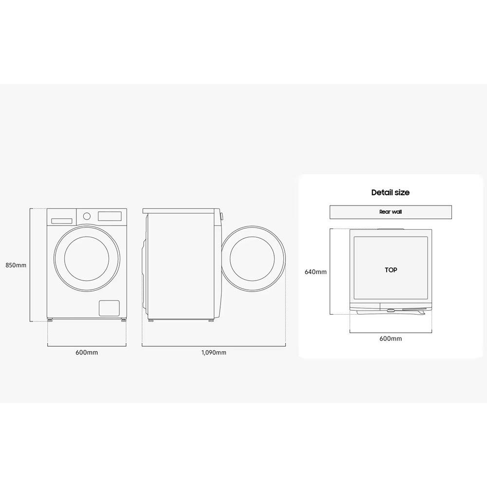 Kombinerad Tvätt/Tork Samsung WD11DG5B15BBEE