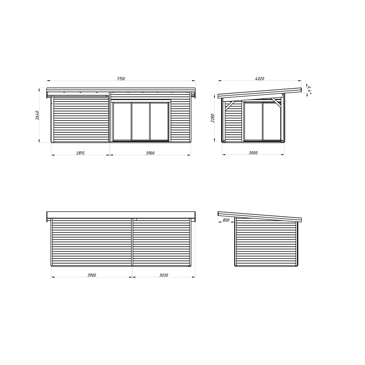 Stuga Palmako Andrea 20,0 m2 (inv. 11,2 m2)