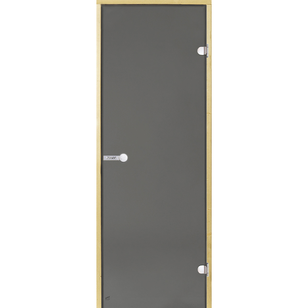 Glasdörr Harvia Rökgrå med Furukarm 7x19