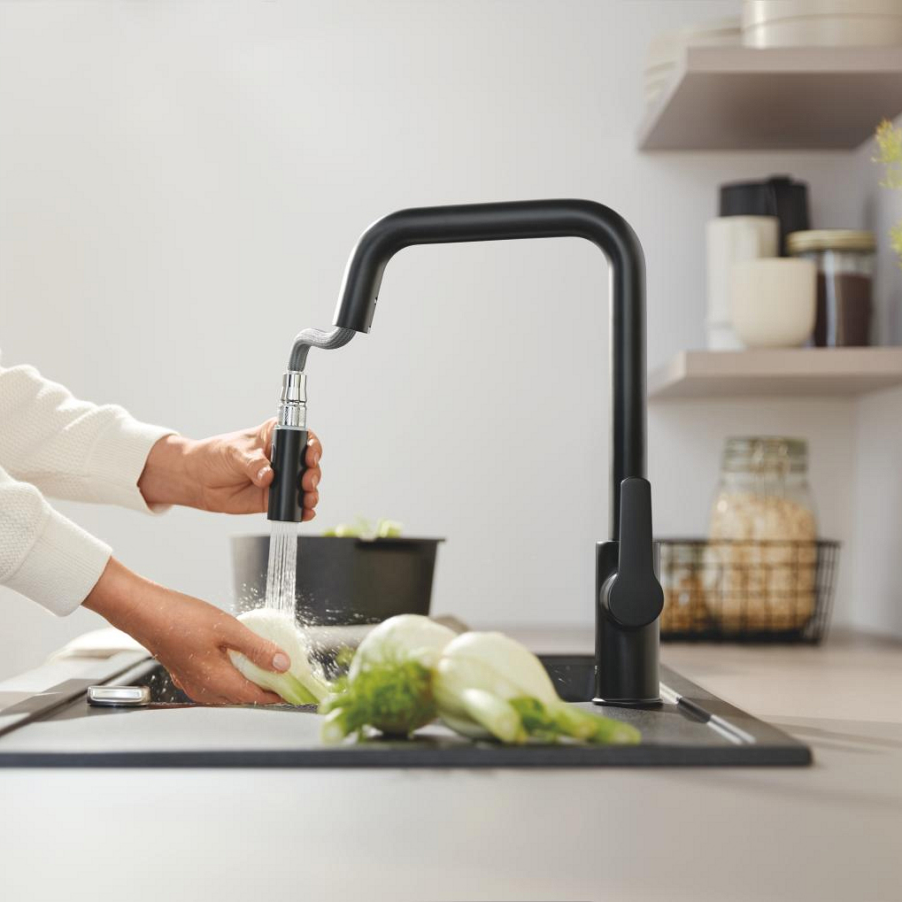 START KÖK U-PIP DUAL SPRAY Mattsvart