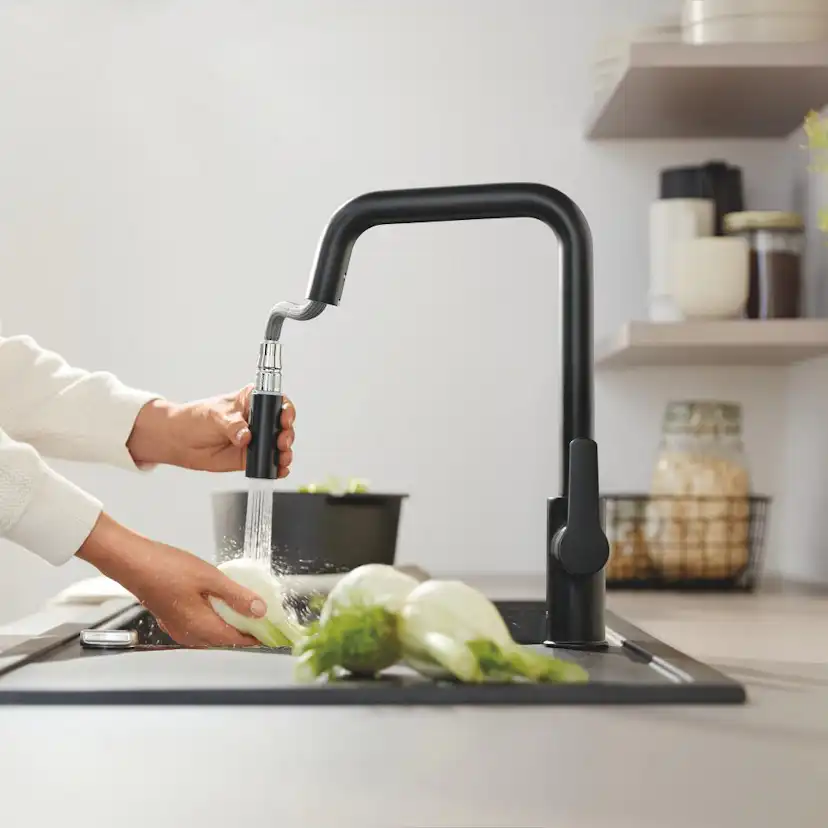 START KÖK U-PIP DUAL SPRAY Mattsvart
