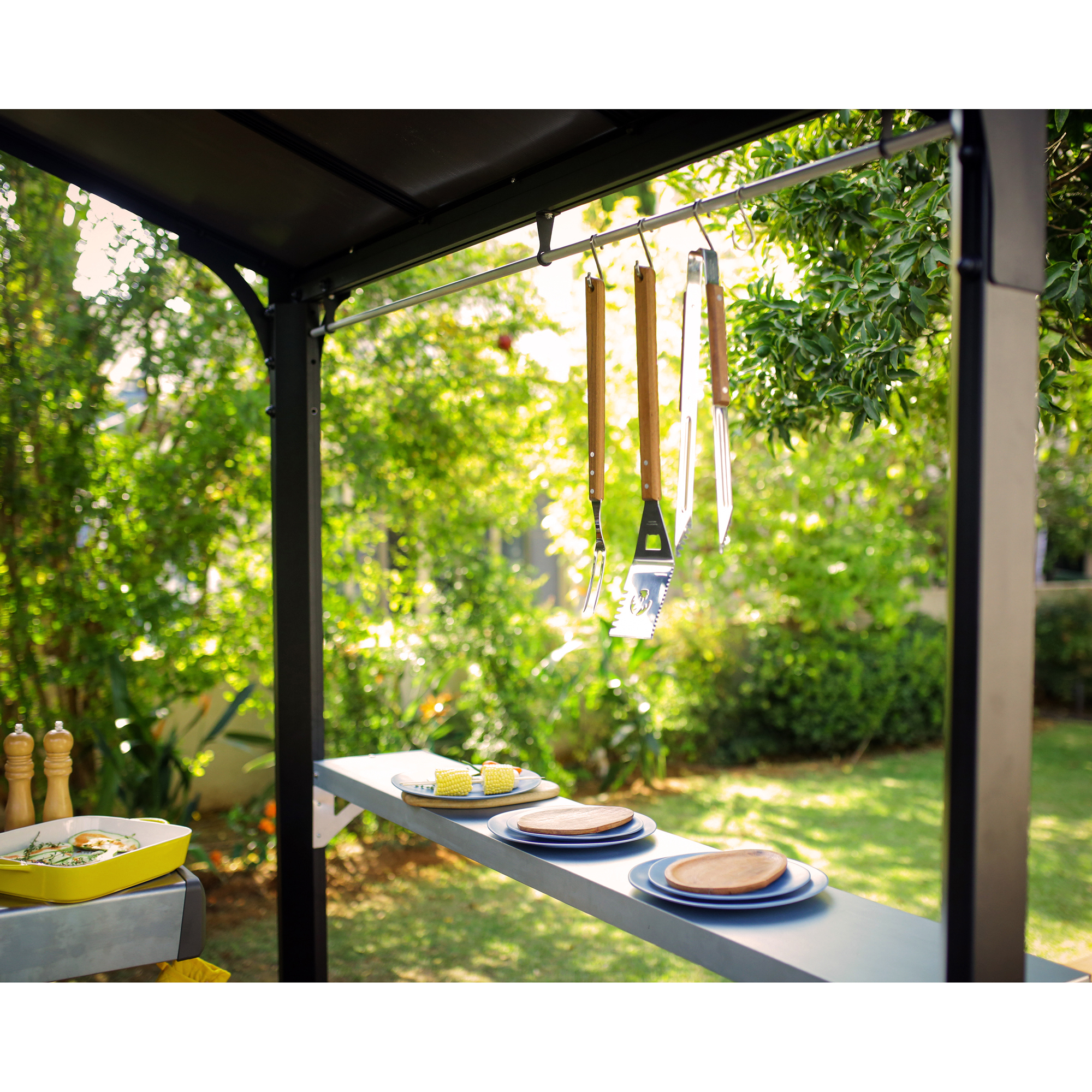 Paviljong Canopia by Palram Austin BBQ Aluminium 1,8 X 2,4 m