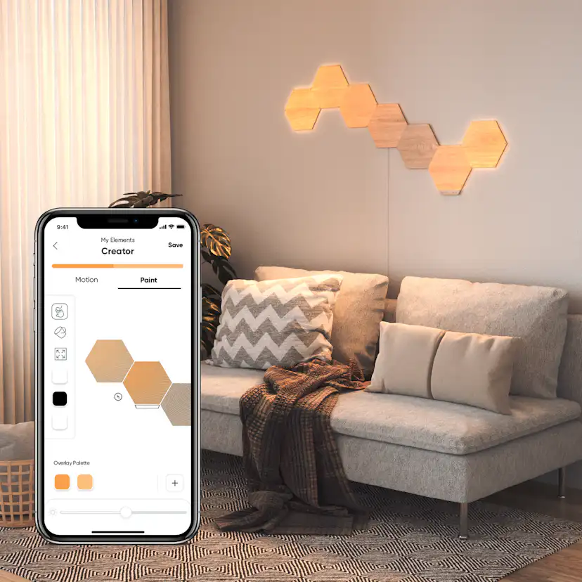 Belysningssystem Nanoleaf Elements Hexagons Startkit 13-pack